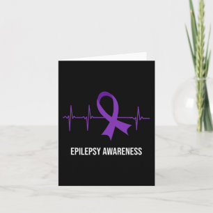 Heartbeat EKG Design Epilepsie Awareness Karte