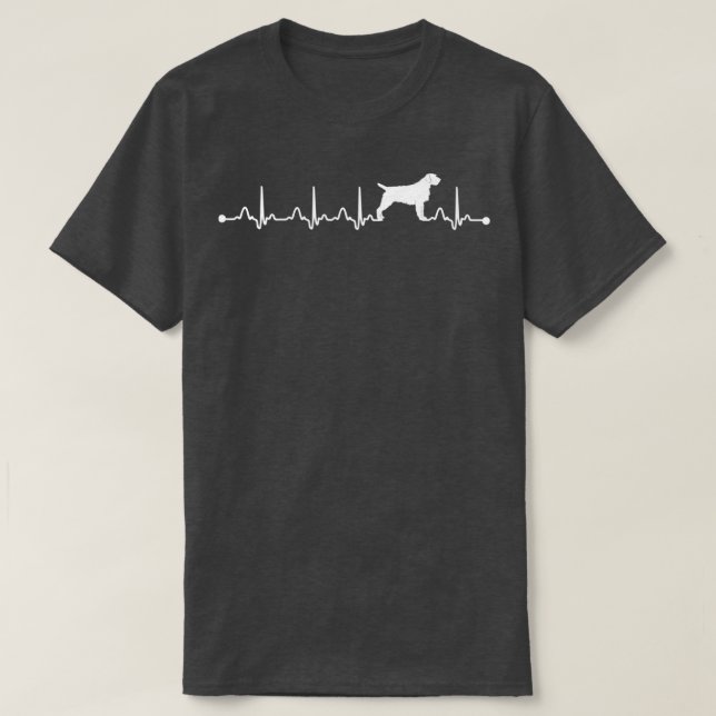 Heartbeat EKG Proud Drahthaar Pointing Griffon Do T-Shirt (Design vorne)
