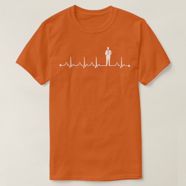 Heartbeat EKG Proud Engineer-Geschenk T-Shirt (Design vorne)
