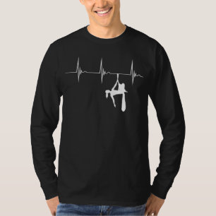 Heartbeat EKG Pullluftseilhoop Circus Lyra Aerial T-Shirt