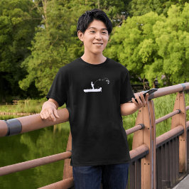 Heartbeat Fishing Tee,Fisherman Boat Silhouette T-Shirt