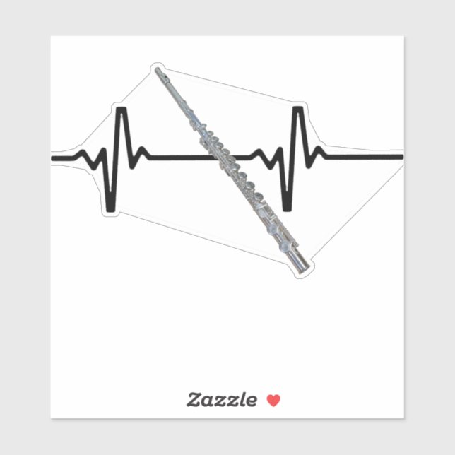 Heartbeat Flute Aufkleber (Blatt)