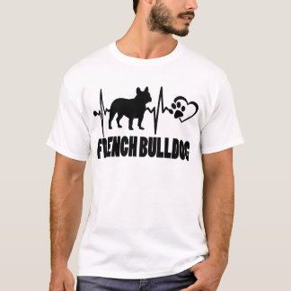 Heartbeat - French Bulldog - Dog Best Friend T-Shirt