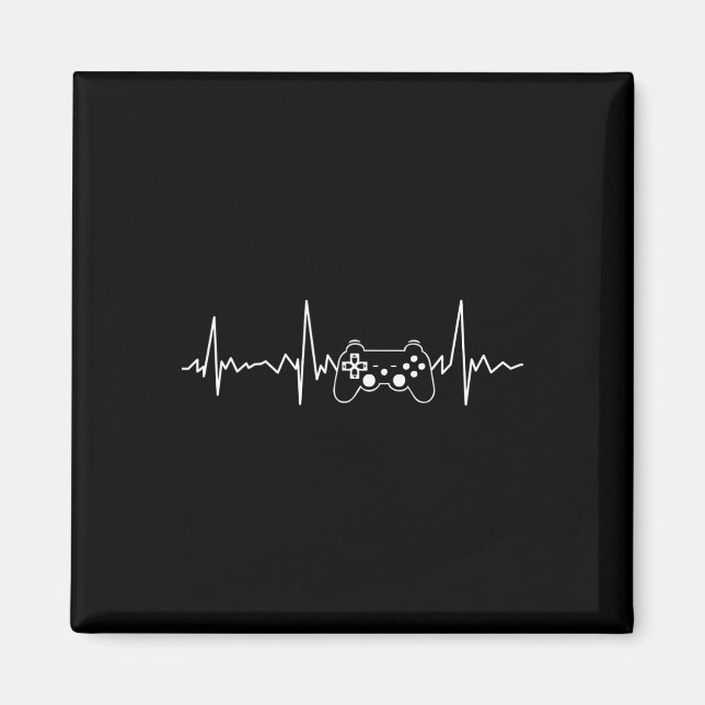 Heartbeat Funny Video Game Geschenke Jungs Männer  Magnet (Vorne)
