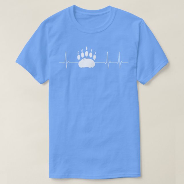 Heartbeat Grizzly Brown Bar Paw T-Shirt (Design vorne)