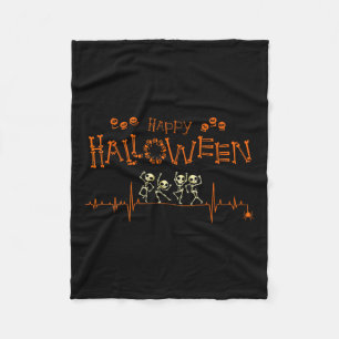 Heartbeat Happy Halloween Doktor Nurse Fleecedecke
