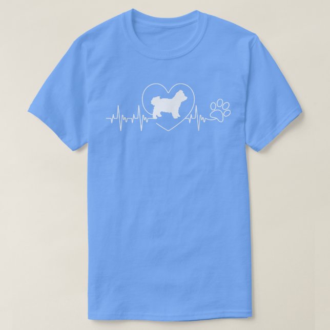 Heartbeat Heart Bichon Bolonka Zwetna Dog Owner Pa T-Shirt (Design vorne)