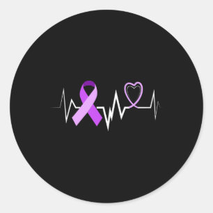 Heartbeat Heimerheimer Ribbon Heimerheimer-Krankhe Runder Aufkleber