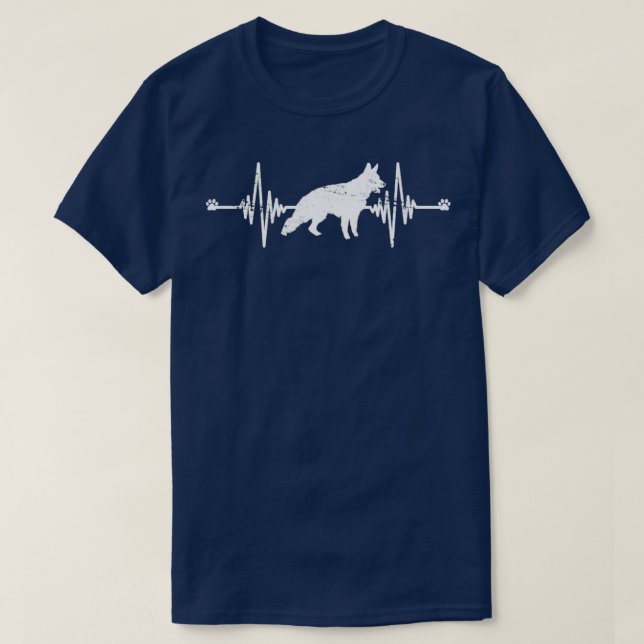 Heartbeat Hund T-Shirt (Design vorne)