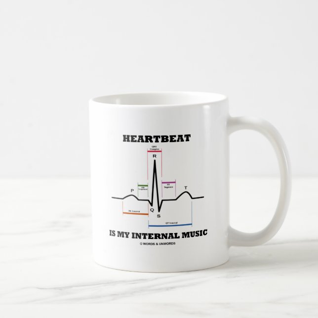 Heartbeat ist meine interne Musik (ECG/EKG) Kaffeetasse (Rechts)