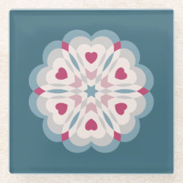 Heartbeat Kaleidoskop Glasuntersetzer