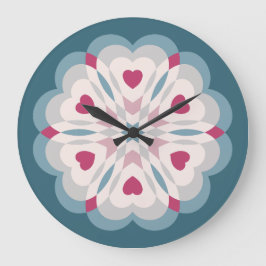 Heartbeat Kaleidoskop Große Wanduhr