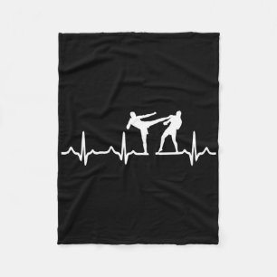 Heartbeat Kickboxing-Shirt Kick Boxing Karate T-Sh Fleecedecke