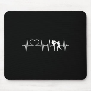Heartbeat Kickboxing Shirt Kick Boxing Karate T-Sh Mousepad