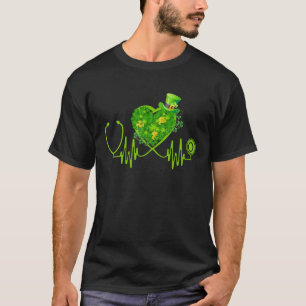 Heartbeat Kleeblatt Stethoscope Nurse RN LPN St Pa T-Shirt