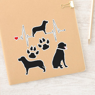 Heartbeat Labrador Silhouette Collection Aufkleber