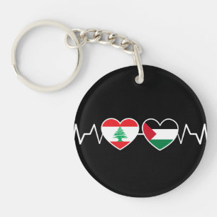 Heartbeat Lebanon Palestine Unity drapeaux.