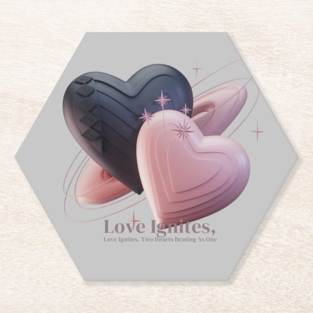 Heartbeat Liebe Drink Untersetzer (Vorderseite)