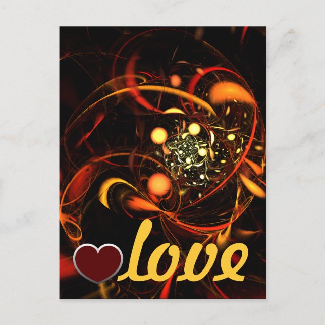 Heartbeat Liebe Postkarte (Vorderseite)