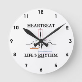 Heartbeat Life's Rhythm EKG EKG Electrocardiogramm Runde Wanduhr