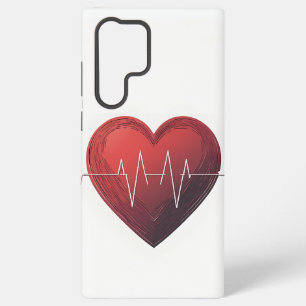 Heartbeat Love Red Heart – Minimalistisch Samsung Galaxy Hülle