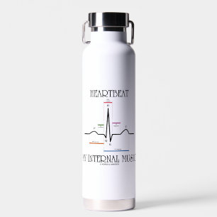 Heartbeat Mein internes Musikelektrokardiogramm EK Trinkflasche