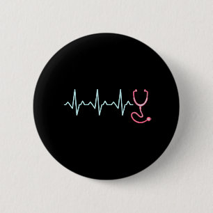 Heartbeat Nurse Registered Nurse Button