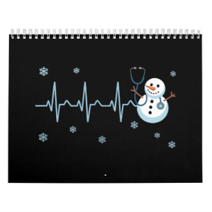 Heartbeat Nurse Snowman Weihnachten Kalender