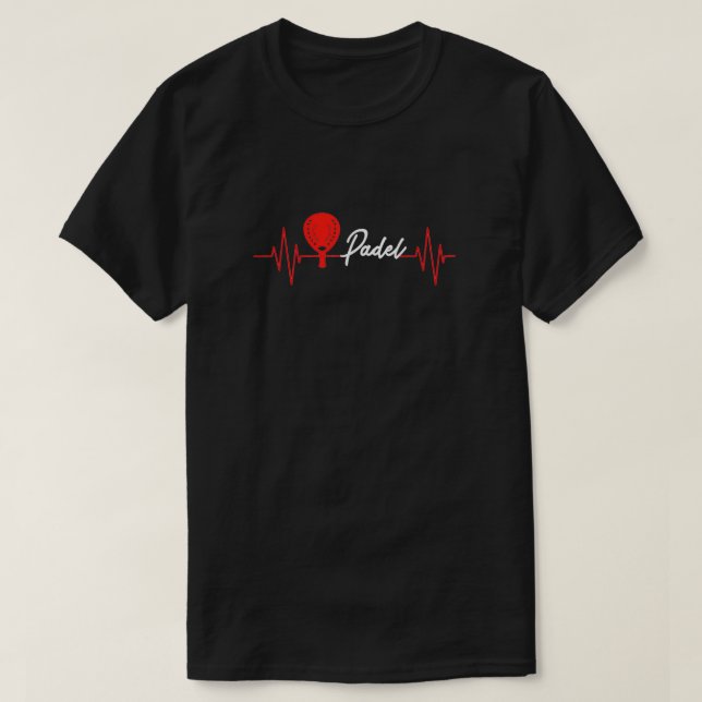 Heartbeat Padel Tennis Racket Sport Tournament Gam T-Shirt (Design vorne)