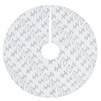 Heartbeat Polyester Weihnachtsbaumdecke