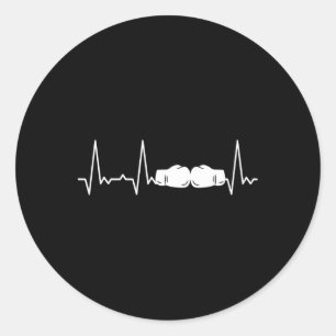 Heartbeat Runder Aufkleber