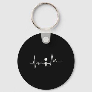 Heartbeat Semicolon Suicide Prevention Awareness G Schlüsselanhänger