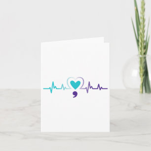 Heartbeat Semicolon Suicide Prevention Mental Awar Karte