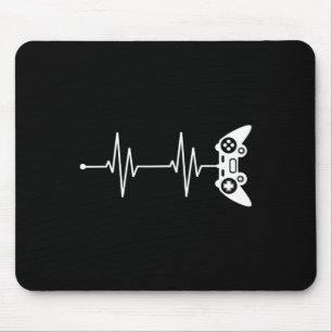 Heartbeat-Shirt-Geschenk für Video-Game-Lover-Vide Mousepad