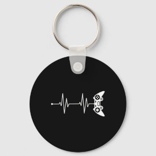 Heartbeat-Shirt-Geschenk für Video-Game-Lover-Vide Schlüsselanhänger