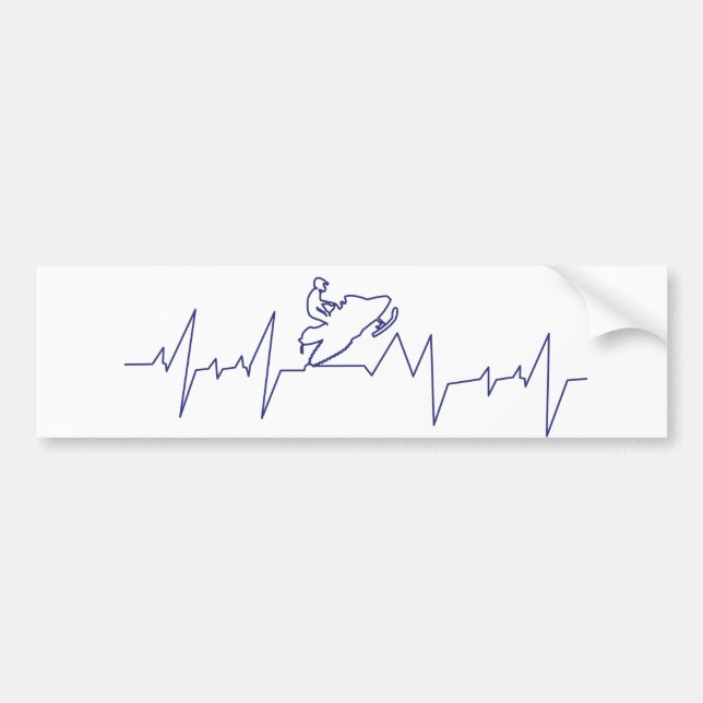 Heartbeat, Snowmobile Autoaufkleber (Vorne)