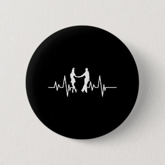Heartbeat Tango Dancing Samba Dancer Button