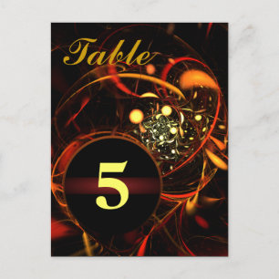 Heartbeat Tischnummer Postkarte