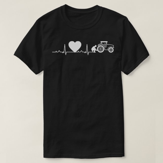Heartbeat Tractor Bauer Farm T-Shirt (Design vorne)