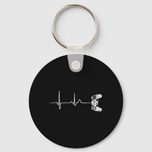 Heartbeat Video Game Lover Gift Shirt Schlüsselanhänger