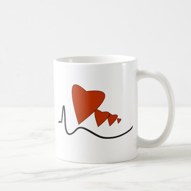 Heartbeats-Tasse Kaffeetasse (Rechts)