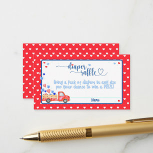Heartbreaker Baby Shower Diaper Raffekarte Begleitkarte