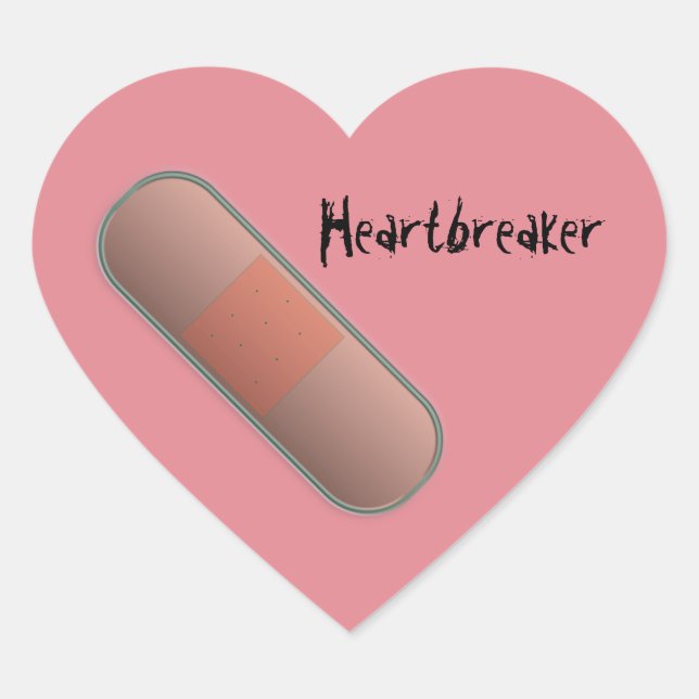 Heartbreaker Herz-Aufkleber (Vorderseite)