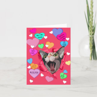 Heartbreaker Sphynx Valentine Card Dankeskarte
