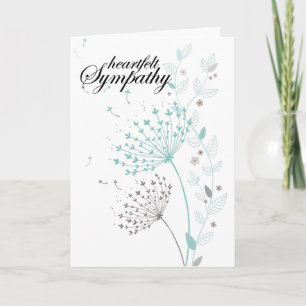 "Heartfelt Beileid" - Lüster-Grüße-Karte Karte