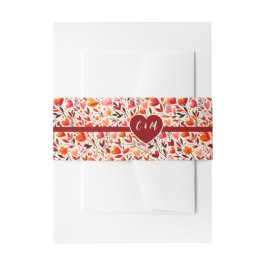Heartfelt Blooms Wedding Einladungsbanderole