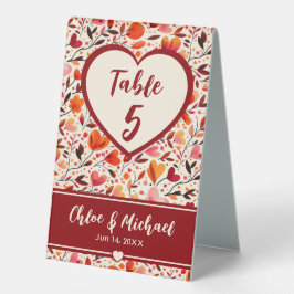 Heartfelt Blooms Wedding Tischaufsteller