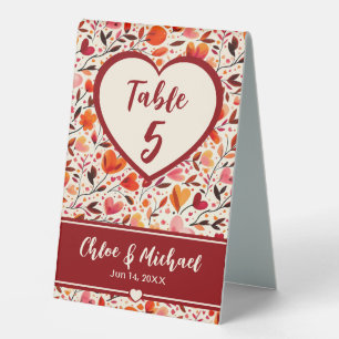 Heartfelt Blooms Wedding Tischaufsteller