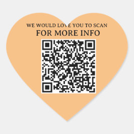 Heartfelt Connect: QR-Code für Unternehmen Herz-Aufkleber