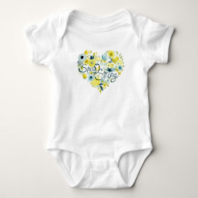 Heartfelt Floral I Baby Strampler (Vorderseite)